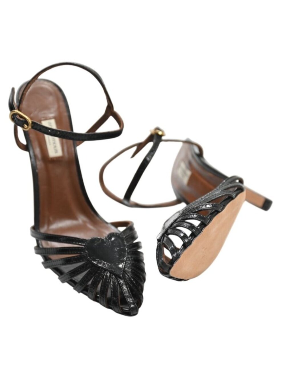 Anonymous Keesha 100 Sandals in Black Crinkled